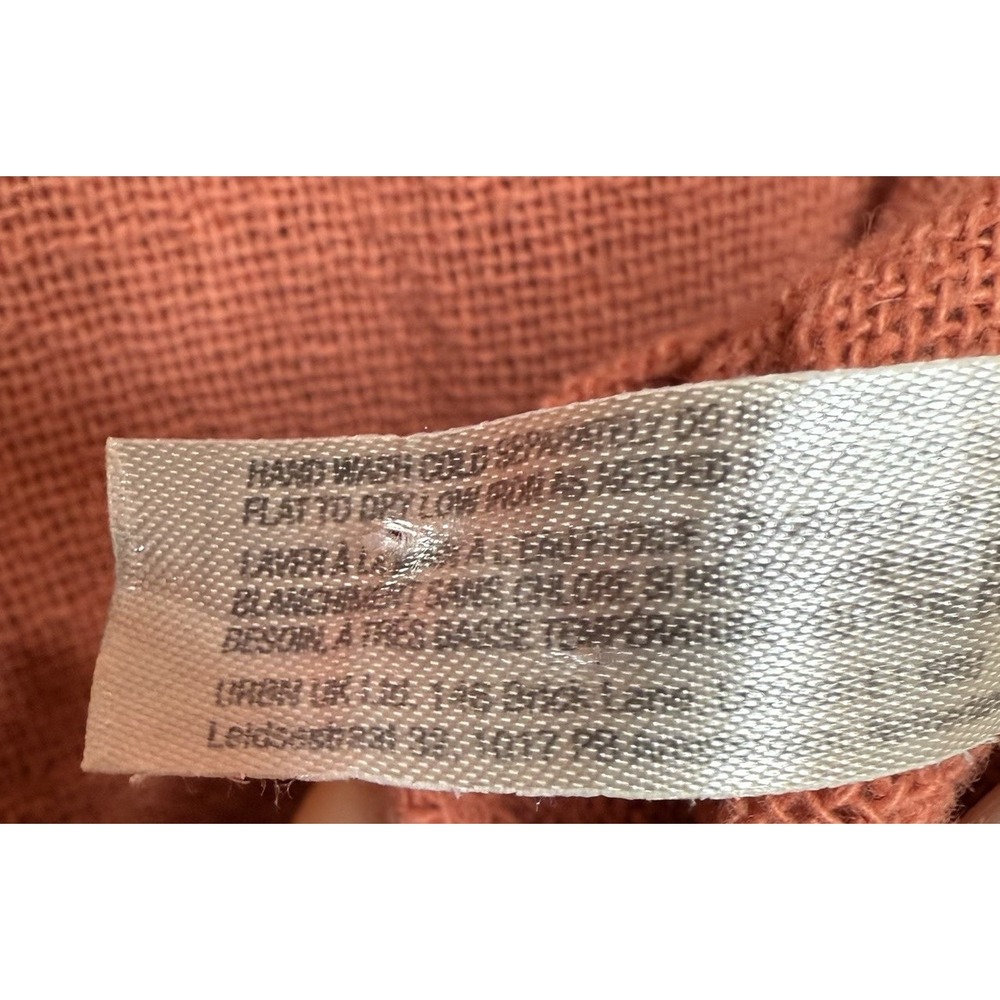 Free People Gauze Mesh Tunic Dress Oversized Cinnamon Orange Top L Boho - Picture 11 of 11